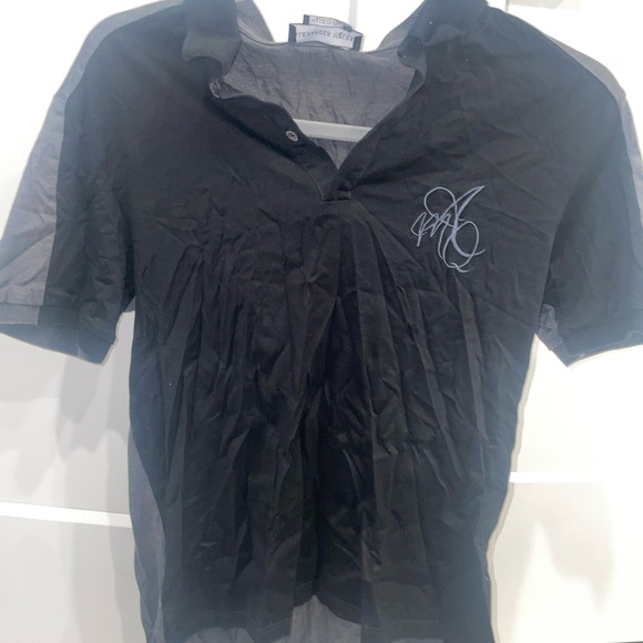 Alexander McQueen Black Polo with Logo Embroidery